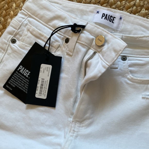 PAIGE “Hoxton” Slim Bianca White Denim Jeans - NWT! - Picture 4 of 10